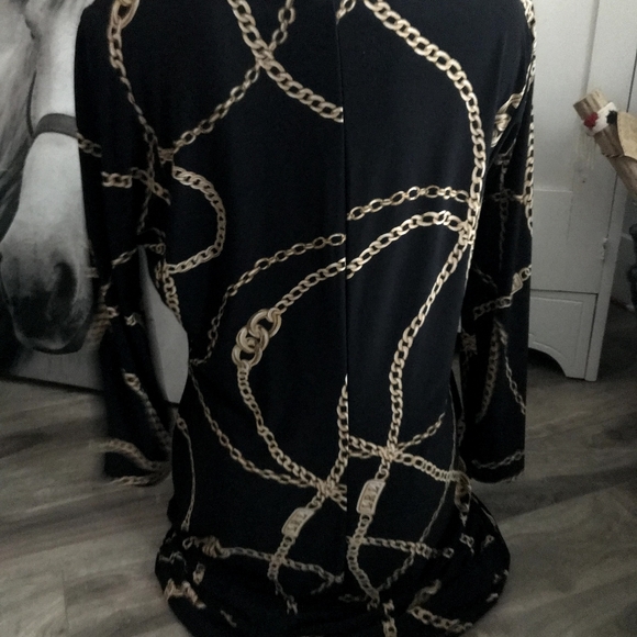 Ralph Lauren LRL Chain Link Pattern Dress Size 16 - Picture 5 of 5
